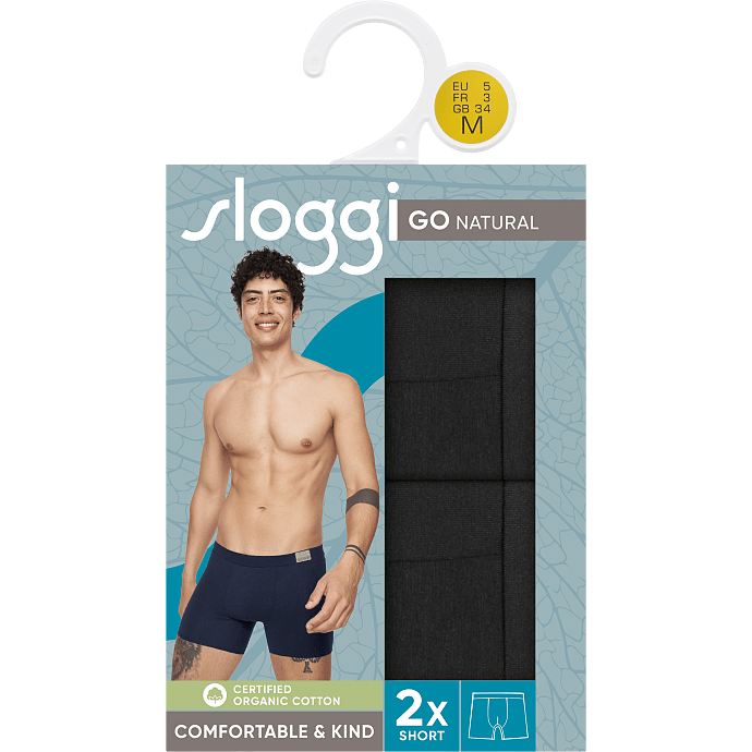 Sloggi herre 2-pak tights str. XL - sort