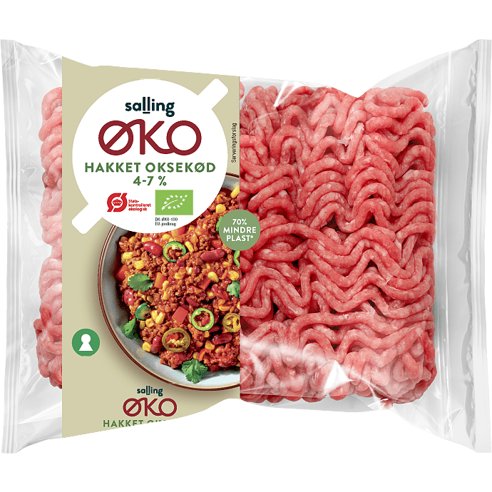 Hakket oksekød 4-7% fedt