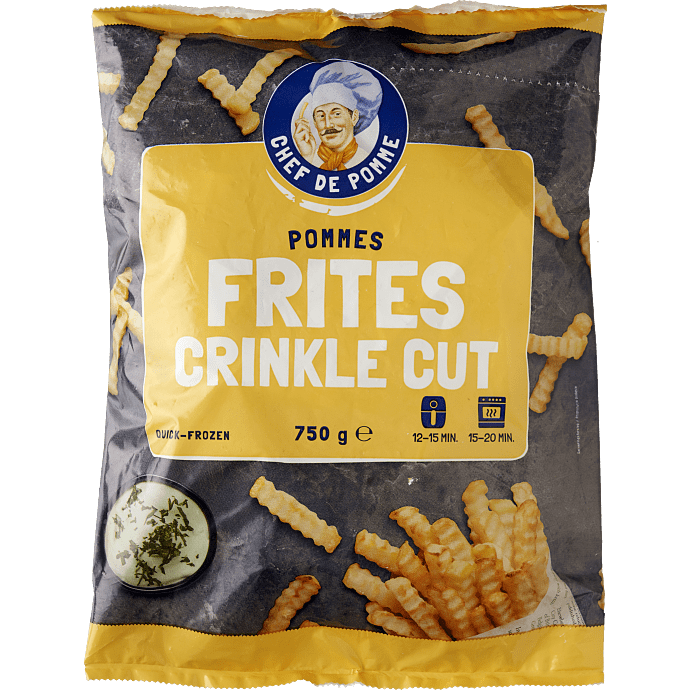 Bølgeskårne pommes frites
