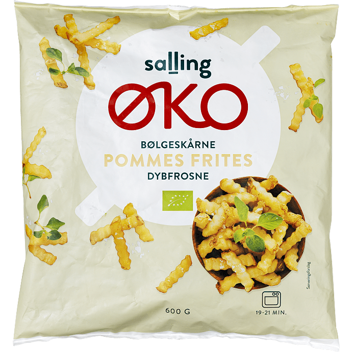 Bølgeskårne pommes frites øko