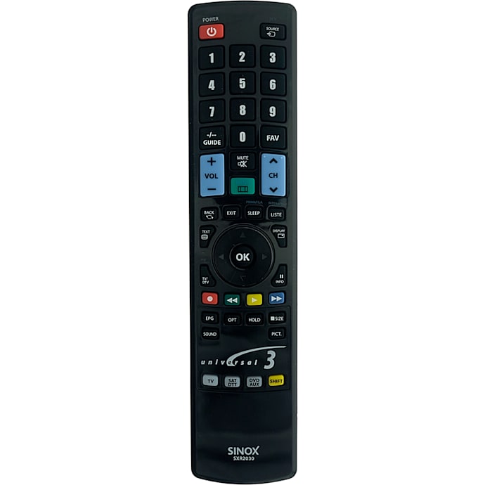 Sinox SXR2030 3-i-1 FJERNBETJENING