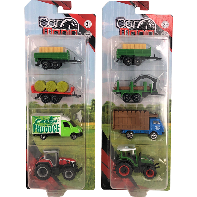 Car Mania bondegårdsmaskiner 4-pak