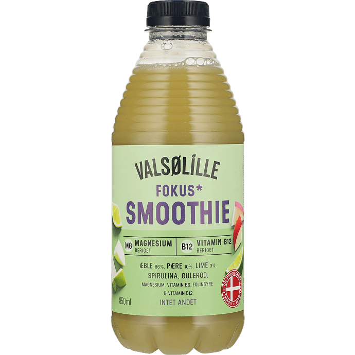 Smoothie m. æble, pære, lime, gulerod, magnesium og vitamin B