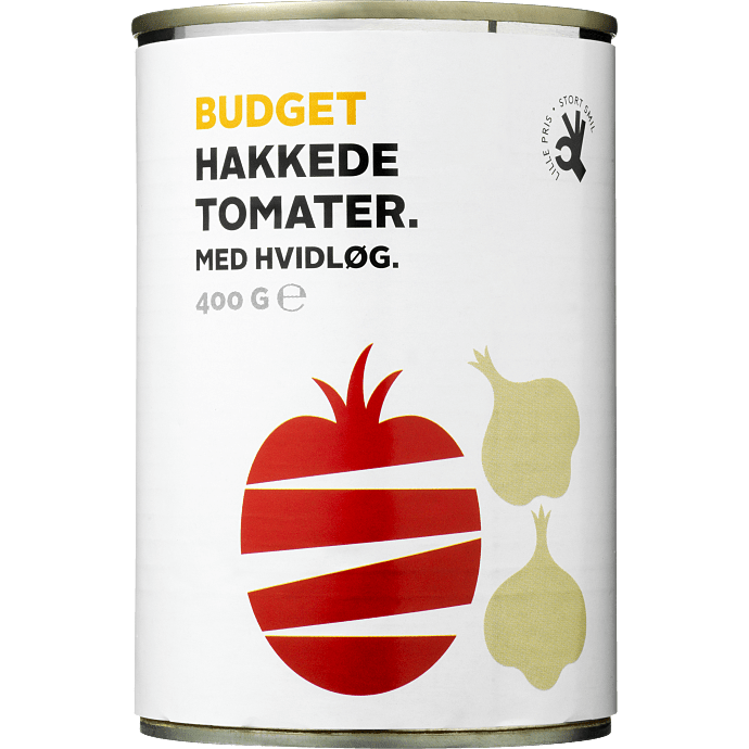 Hakkede tomater m. hvidløg