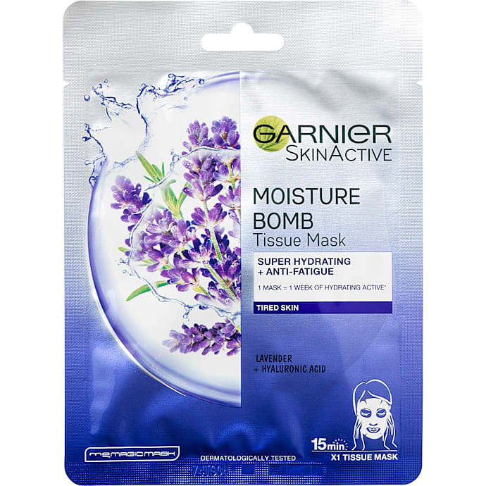 Moisture Bomb ansigtsmaske m. hyaluronsyre og lavendel