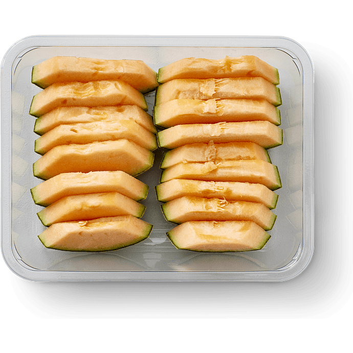 Cantaloupmelon i skiver