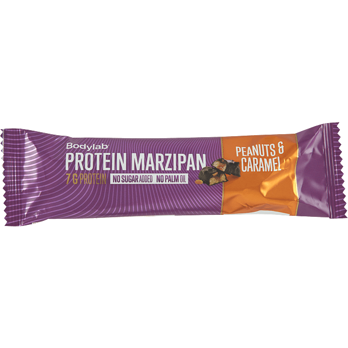 Proteinbar m. marcipan, peanuts og karamel