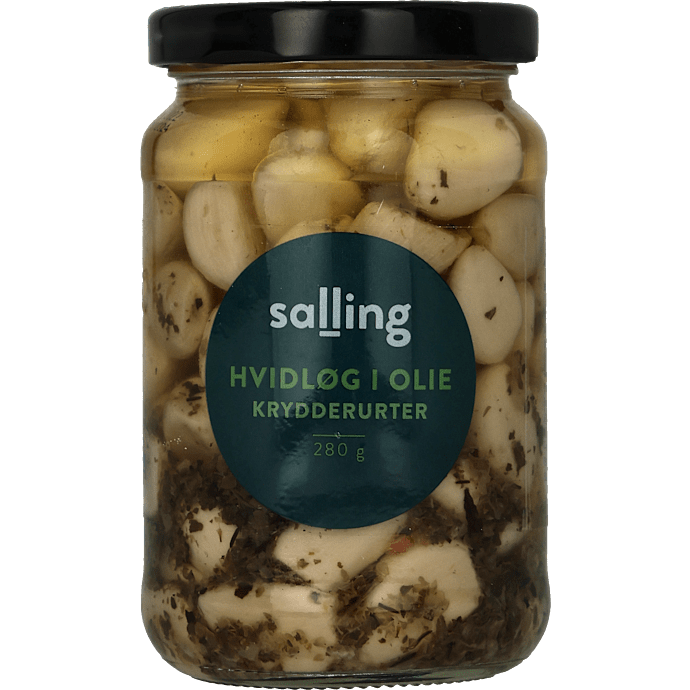 Hvidløg i olie m. krydderier