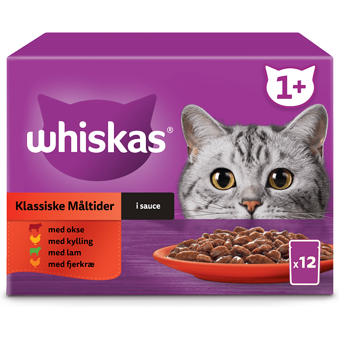 Vådfoder i sovs m. okse, kylling, lam og fjerkræ