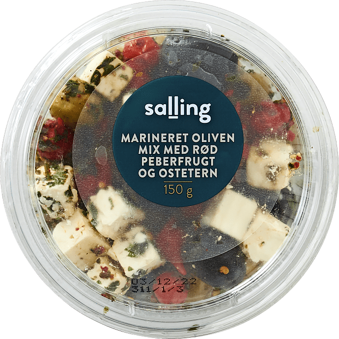 Oliven mix m. rød peber