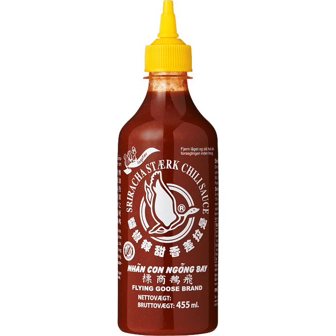 Sriracha chilisauce m. ingefær stærk