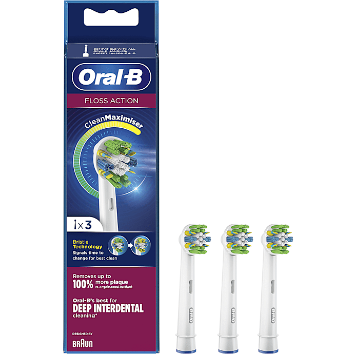 Oral-B FlossAction tandbørstehoveder 3-pak