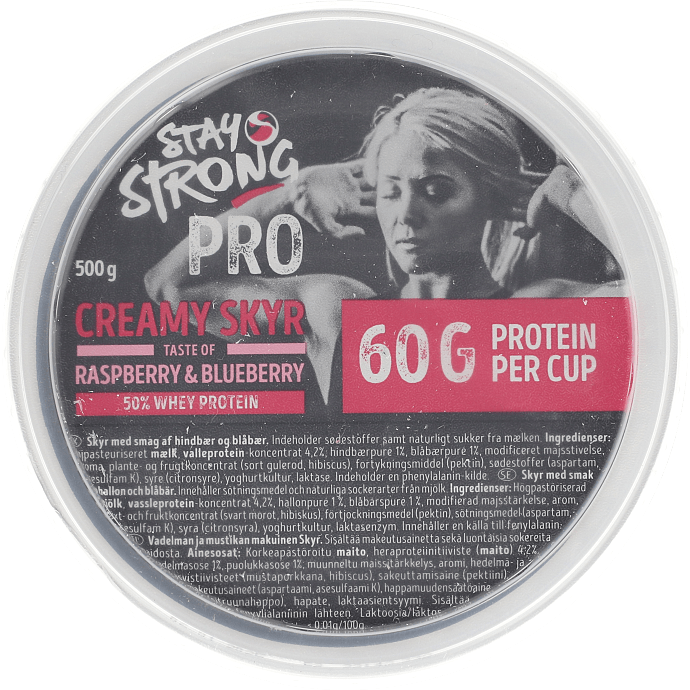 Skyr m. hindbær og blåbær 0,2% fedt laktosefri