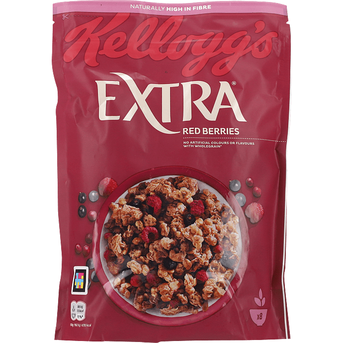 Müsli m. solbær, hindbær og ribs