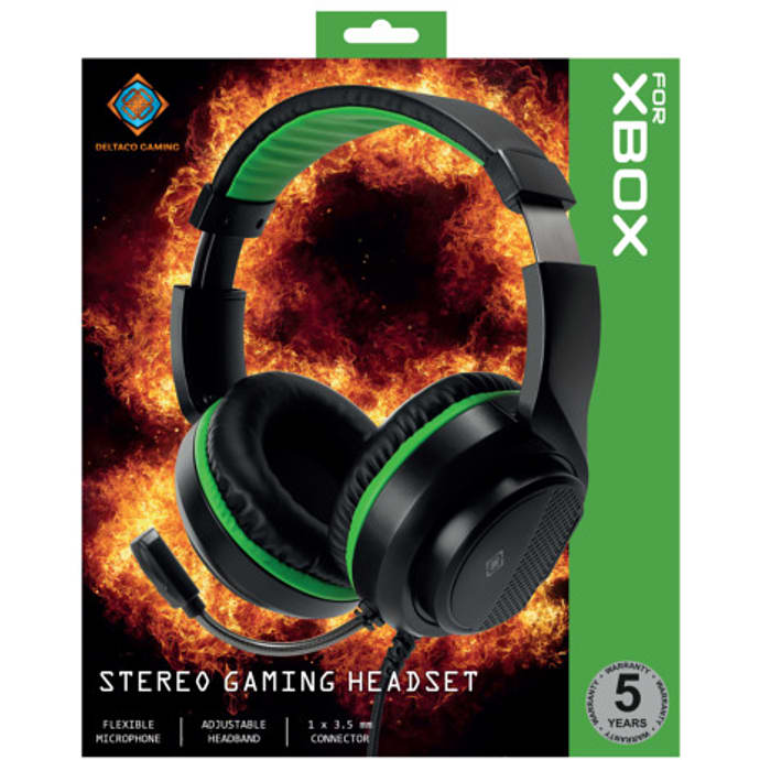 Deltaco-G Gaming Headset for Xbox Series S/X - sort/grøn
