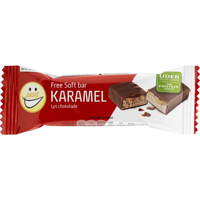 Free soft bar karamel lys chokolade u. tilsat sukker