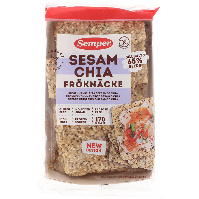 Knækbrød m. sesam og chia