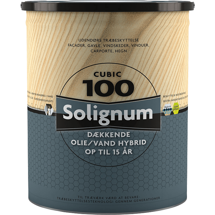 Solignum Cubic 100 dækkende træbeskyttelse 5 liter - hvid