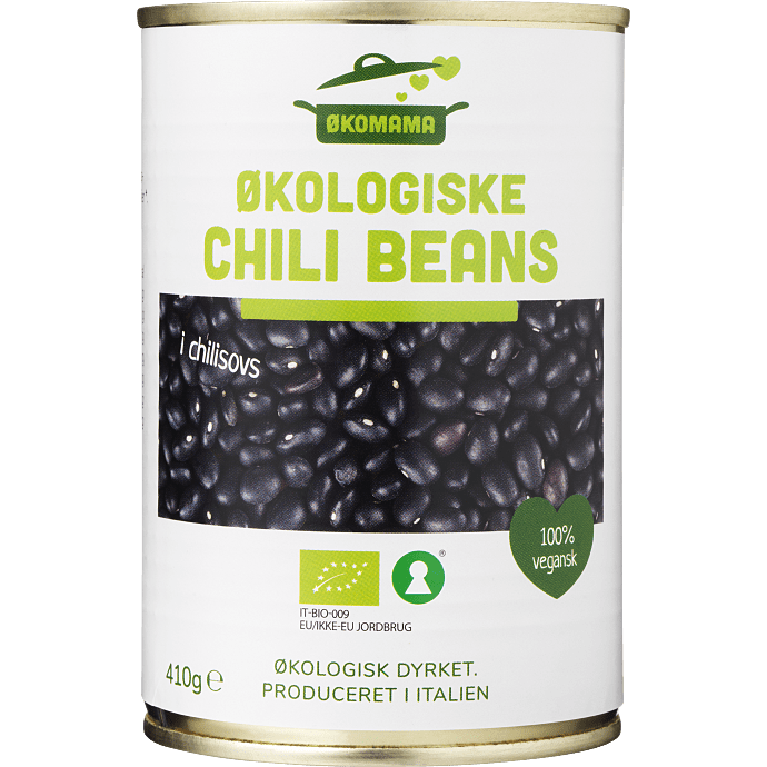 Sorte bønner i chilisauce øko