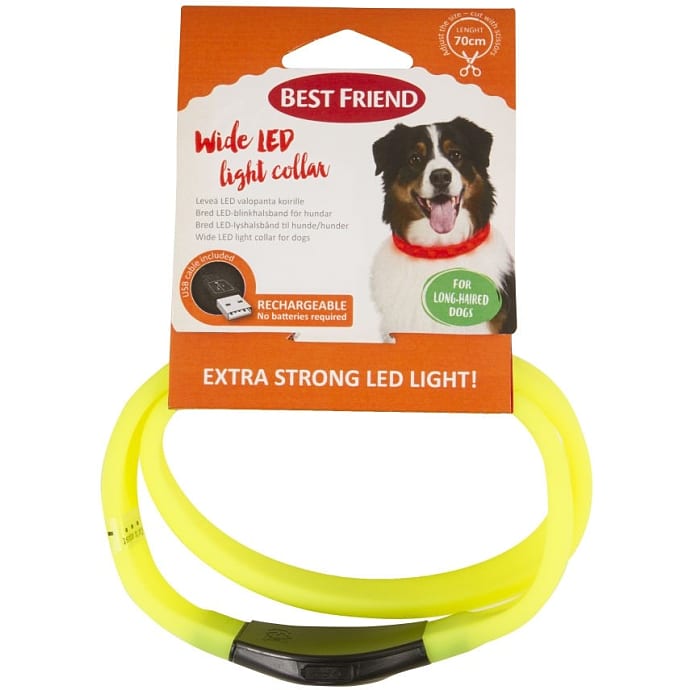 Halsbånd m. LED-lys – flere varianter - assorteret