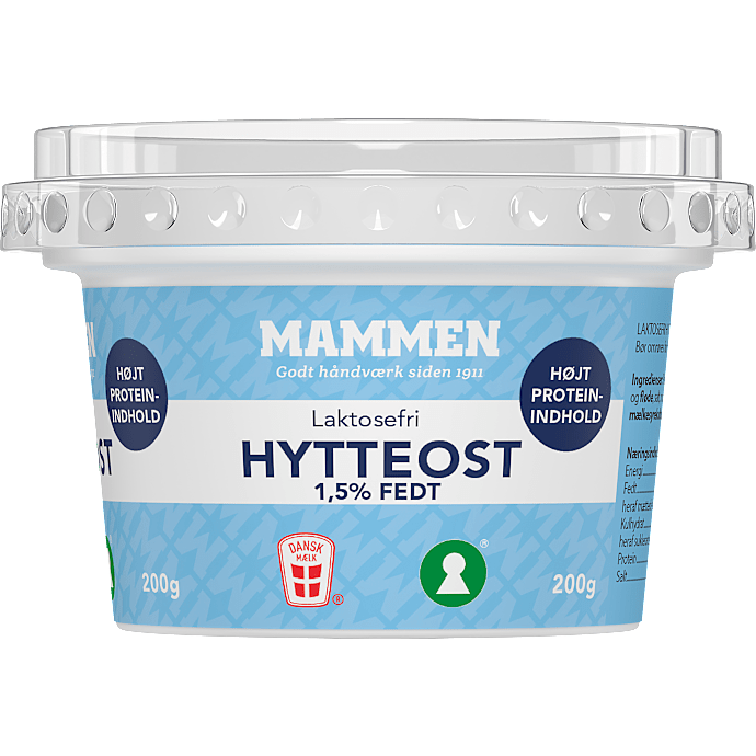 Hytteost Naturel laktosefri 1,5% fedt