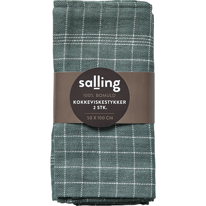 Salling viskestykker 2-pak - grøn