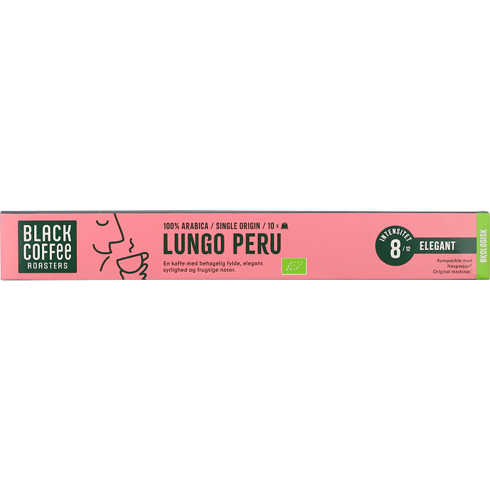 Lungo Peru kaffekapsler øko