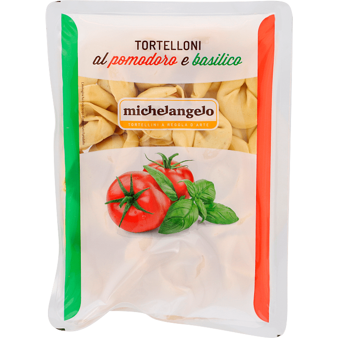 Tortelloni m. tomat og basilikum