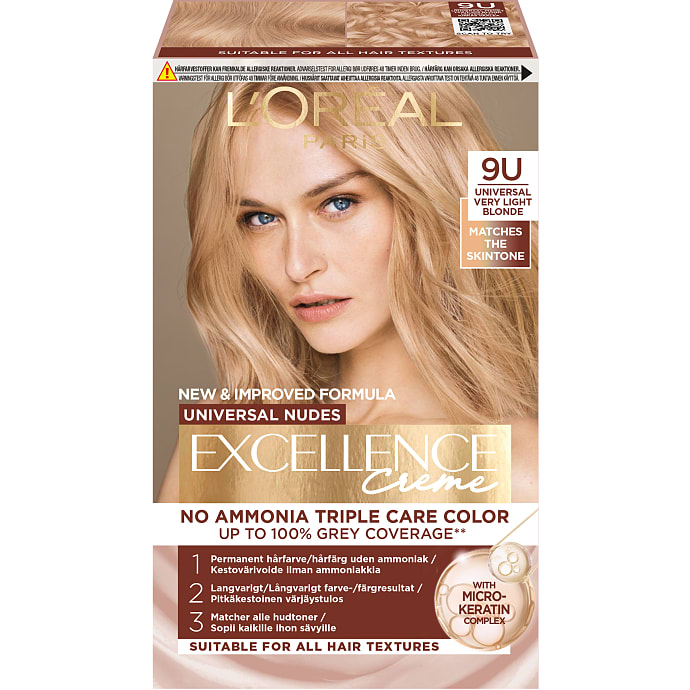 Permanent hårfarve 9U Very Light Blond