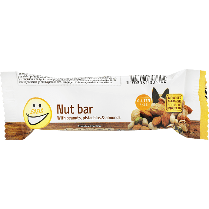 Nut bar u. tilsat sukker glutenfri