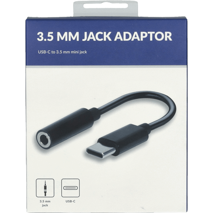 USB-C til mini jack adapter - sort