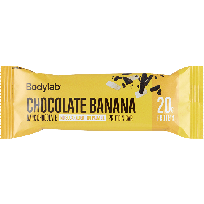 Proteinbar m. chokolade og banansmag u. tilsat sukker