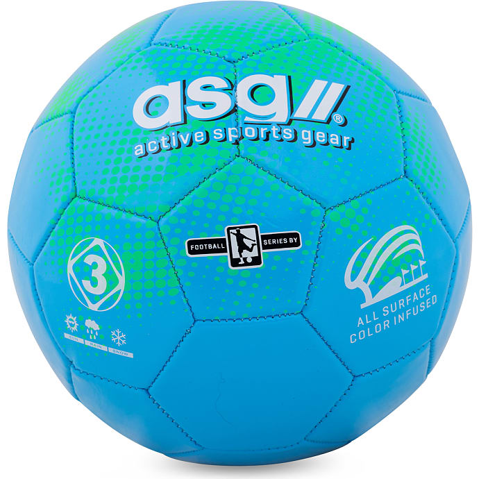 ASG fodbold str. 3 - blå/grøn
