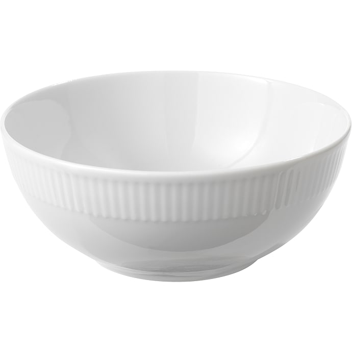 Relief salatskål - hvid