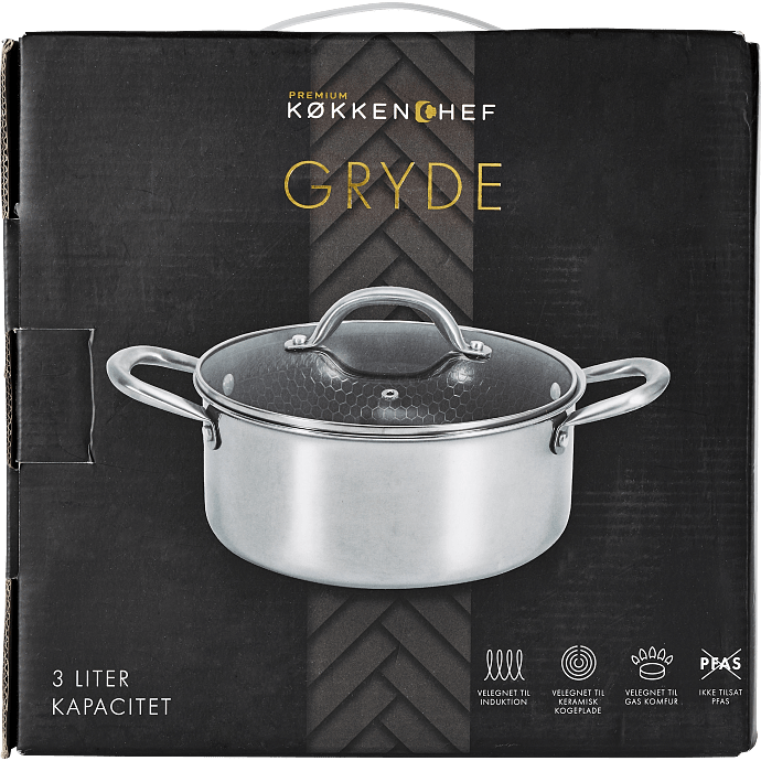 Køkkenchef Premium gryde (3L)