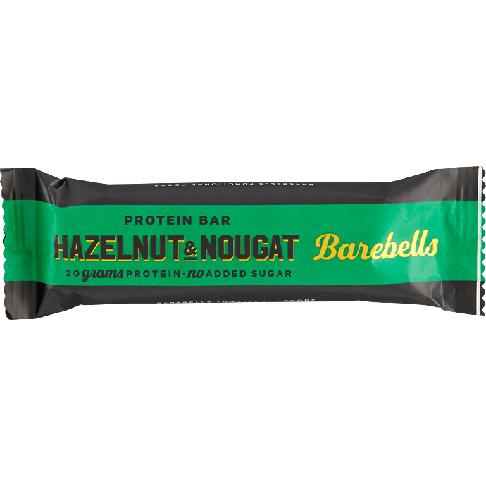 Proteinbar m. hasselnødder og nougat u. tilsat sukker