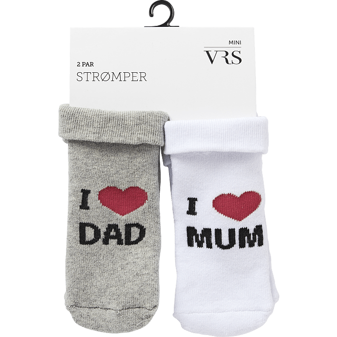 VRS baby 2-pak strømper str. 14-16 - multifarvet
