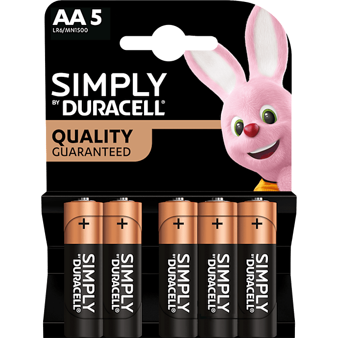 Duracell simply AA batterier 5-pak