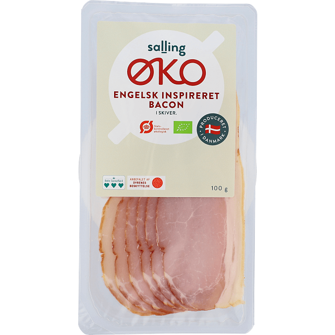 Engelsk inspireret bacon i skiver øko