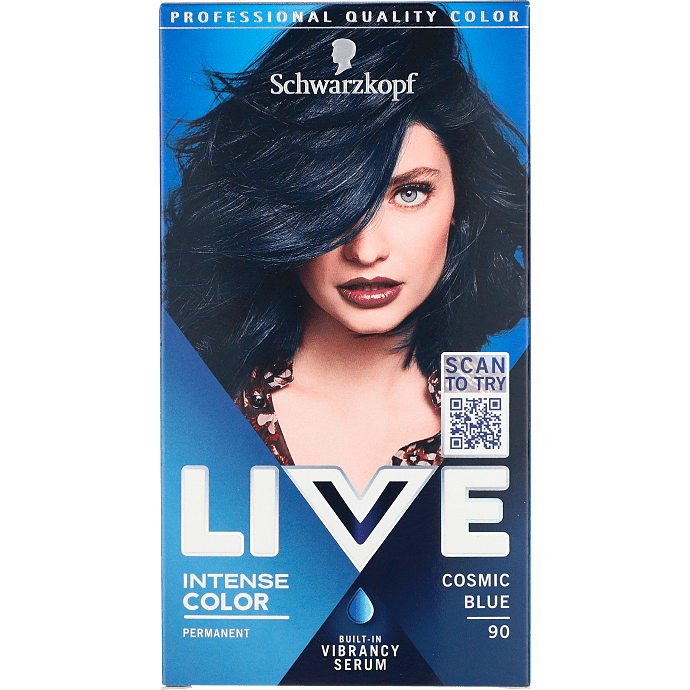 Permanent hårfarve 090 Cosmic Blue m. serum