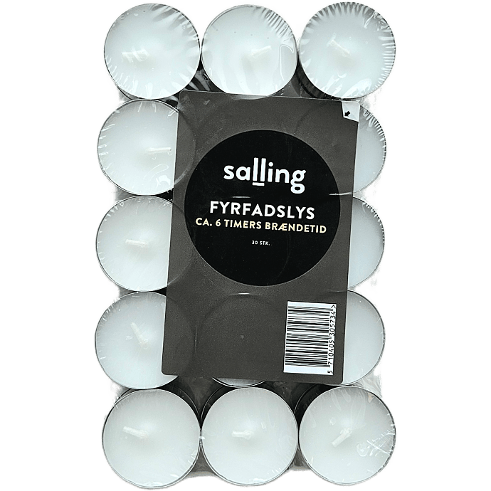 Salling fyrfadslys, 30-pak - hvid