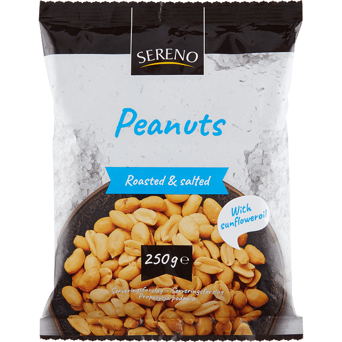 Ristede og saltede peanuts