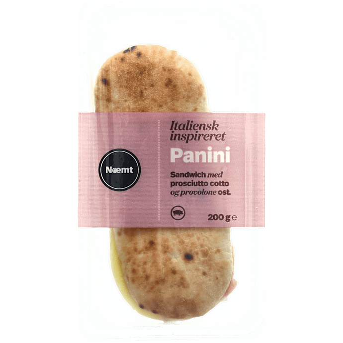 Panini m. prosciutto og ost