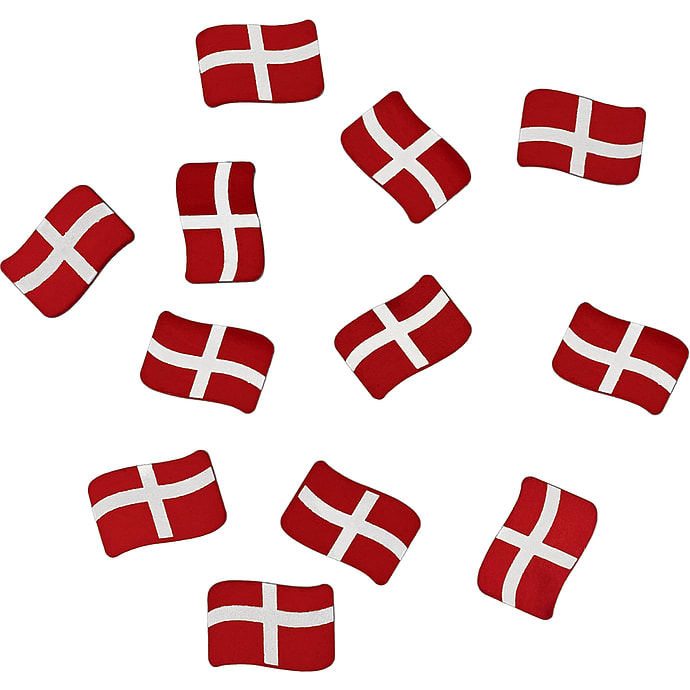 Salling træstrøflag 50-pak - Dannebrog