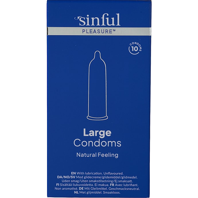 Sinful large kondomer 10 stk
