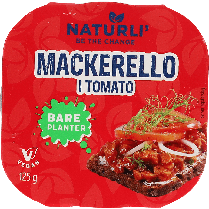 Mackerello i tomat plantebaseret pålæg
