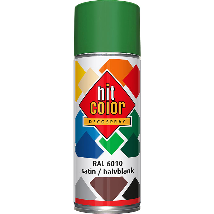 Hit Color spraymaling satin 0,4 liter - grøn