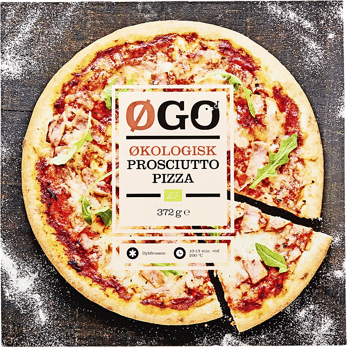 Pizza m. prosciutto øko
