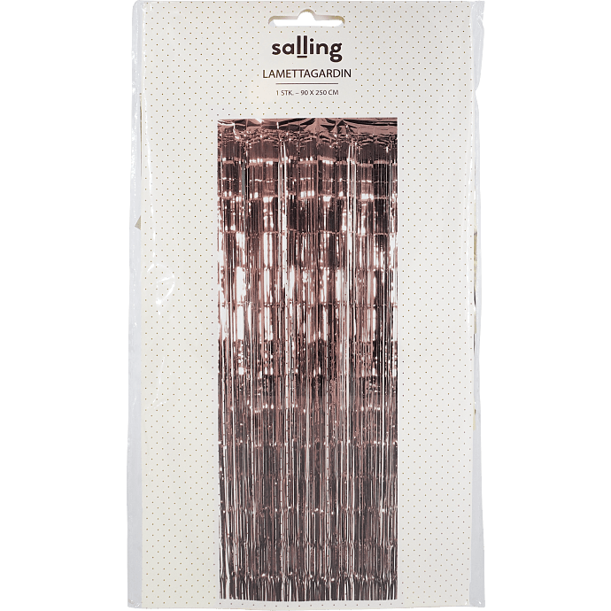 Salling lamettagardin 90x250 cm - Rosegold