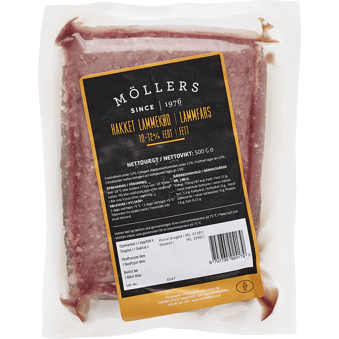Hakket lammekød 10-12% fedt